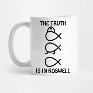 Alien Fish Evolution, The Truth is in Roswell Mug